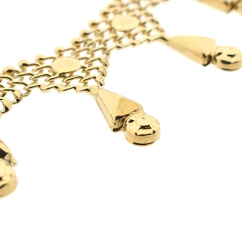 Image 9 of 14 Karat Gold Gallery Wire Link Necklace; 44 cm