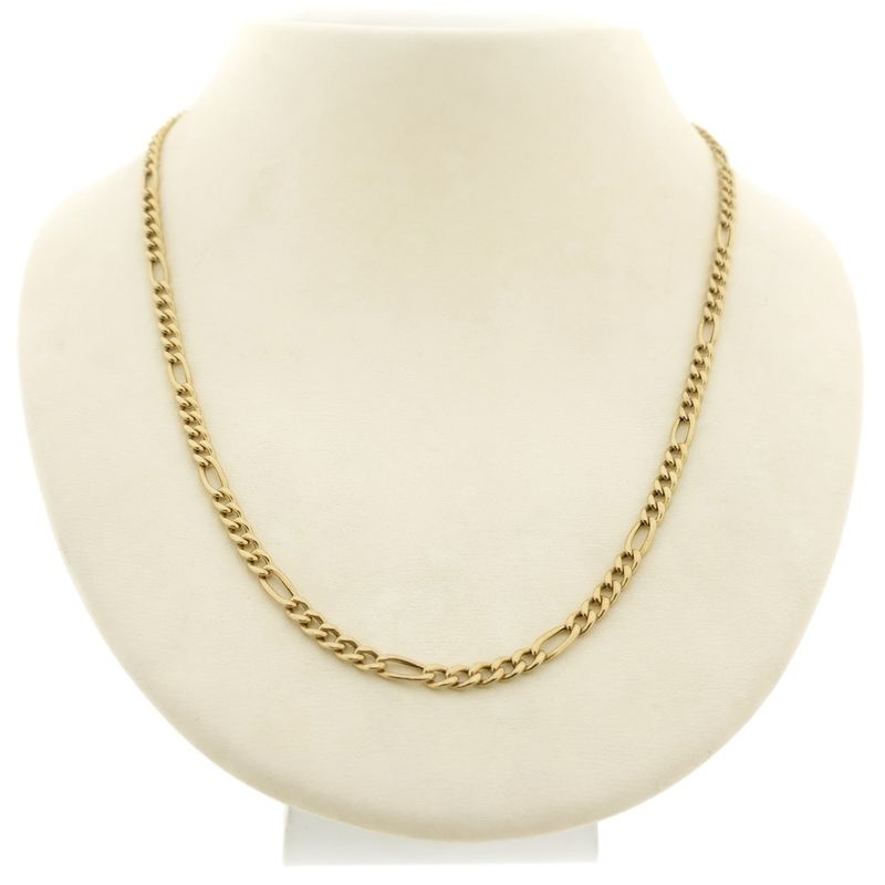 Image 1 of Gold Figaro link chain | 51 cm