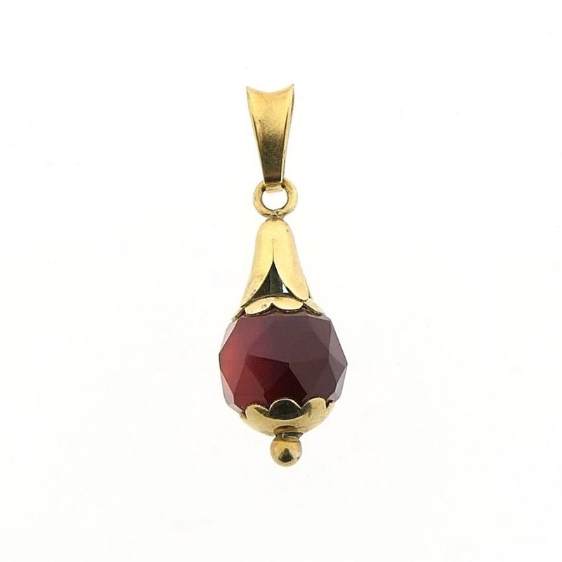 Image 1 of Gold pendant with garnet | Vintage