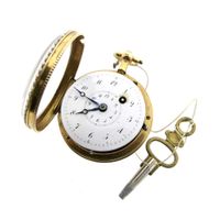 Antique 14k gold pocket watch; Verge Fusee escapement