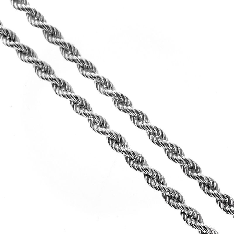 Image 3 of Silver long twisted link necklace | 69.5 cm