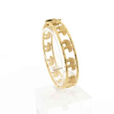 Gold bracelet with elephants; Size S Image 1 of Gold bracelet with elephants; Size S