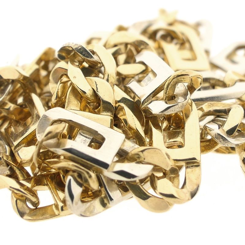 Image 9 of Bicolor Gold Marine Link Necklace