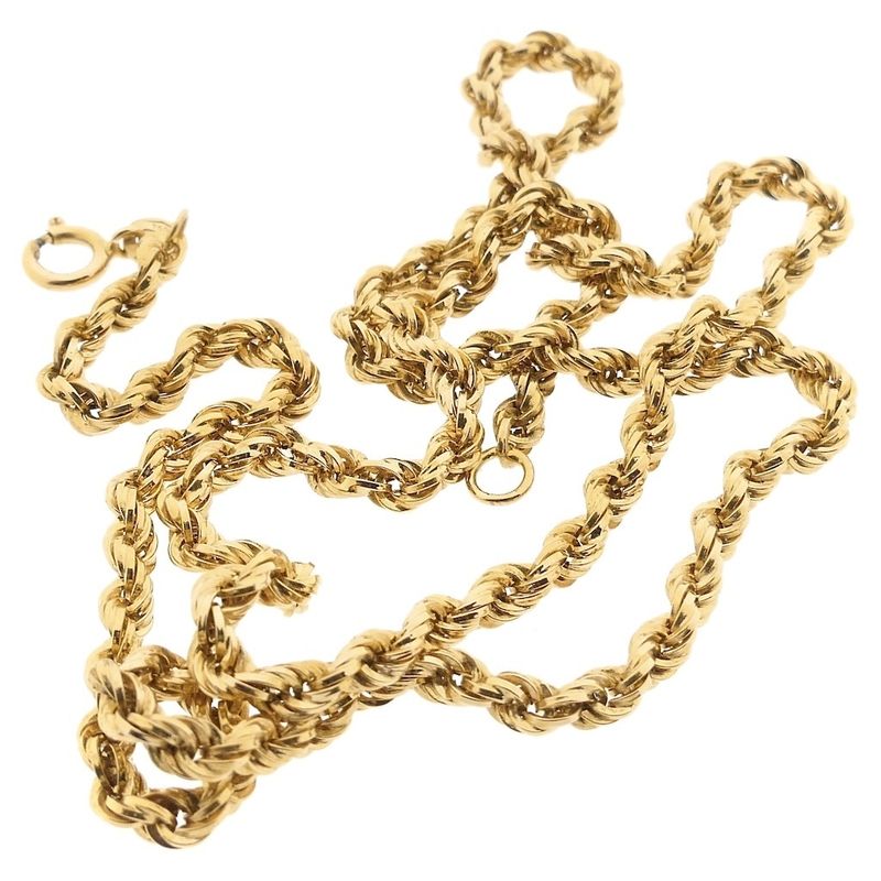 Image 8 of 18K Gold Twisted Link Chain | 51cm