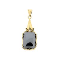 Vintage gold pendant with hematite