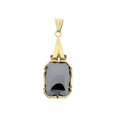 Image 1 of Vintage gold pendant with hematite