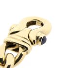 Image 5 of Gold gourmet link necklace with sapphire