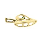 Image 5 of Gold heart pendant with emerald