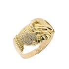 Image 1 of Two-tone gold ring with two holding hands | 19th century