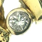 Image 3 of Golden fantasy ring with diamond 0.02 ct.