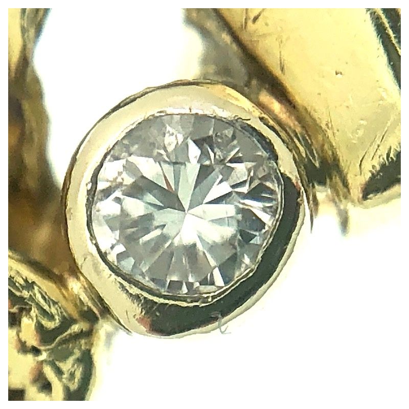 Image 3 of Golden fantasy ring with diamond 0.02 ct.