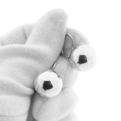 Silver earrings with balls Image 2 of Silver earrings with balls