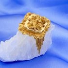 Image 2 of Antique gold brooch of a hat bell