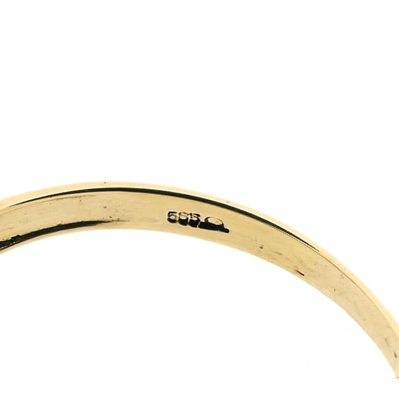 Image 5 of Gold ring with sapphire and diamond; 0.01 ct.