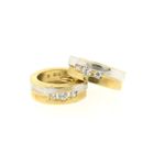 Image 8 of Two-tone gold earrings with zirconia