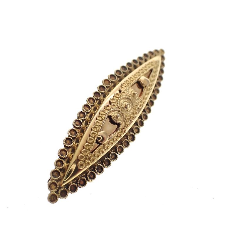Image 2 of Vintage/antique gold brooch with filigree technique