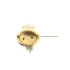 Image 5 of Antique two-tone gold brooch of a cap bell