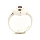 Image 3 of Silver ring with an oval cut amethyst stone