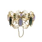 Image 4 of Gold bracelet with amethyst and jade