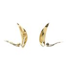 Image 5 of Vintage gold clip-on earrings; Leaves