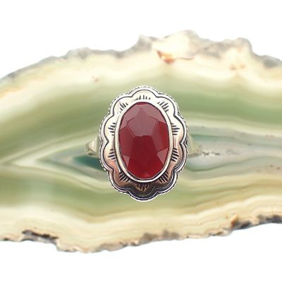 Image 2 of Silver ring with carnelian | Antique