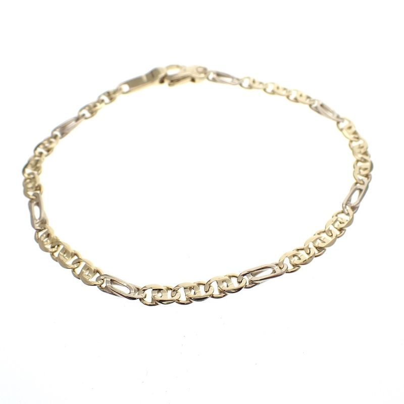 Image 1 of Two-tone gold infinity link bracelet; Collinea | 21 cm