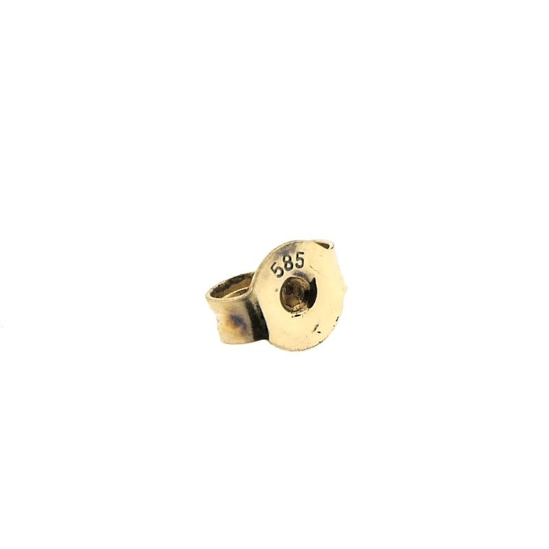 Image 3 of Bicolor gold stud earrings with zirconia