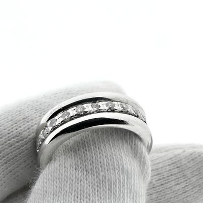 Image 2 of White gold alliance ring with diamonds; 0.75 ct.
