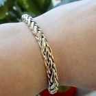 Image 10 of Gold foxtail link bracelet | 20.5 cm
