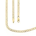 Image 1 of Gold flat gourmet link chain | 50 cm