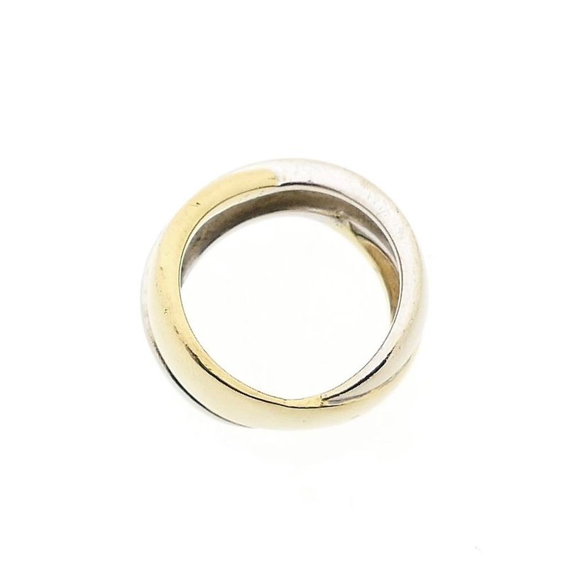 Afbeelding 4 van Bicolor gouden crossover ring