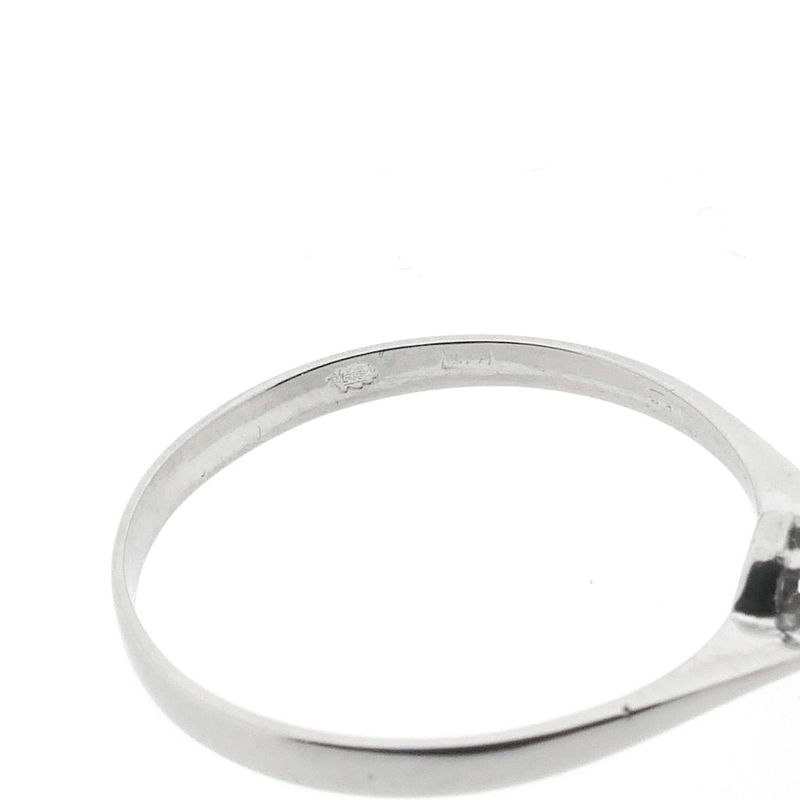 Image 6 of White gold solitaire ring with diamond | 0.03 ct.