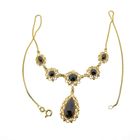 Image 8 of Antique gold necklace with garnet stones