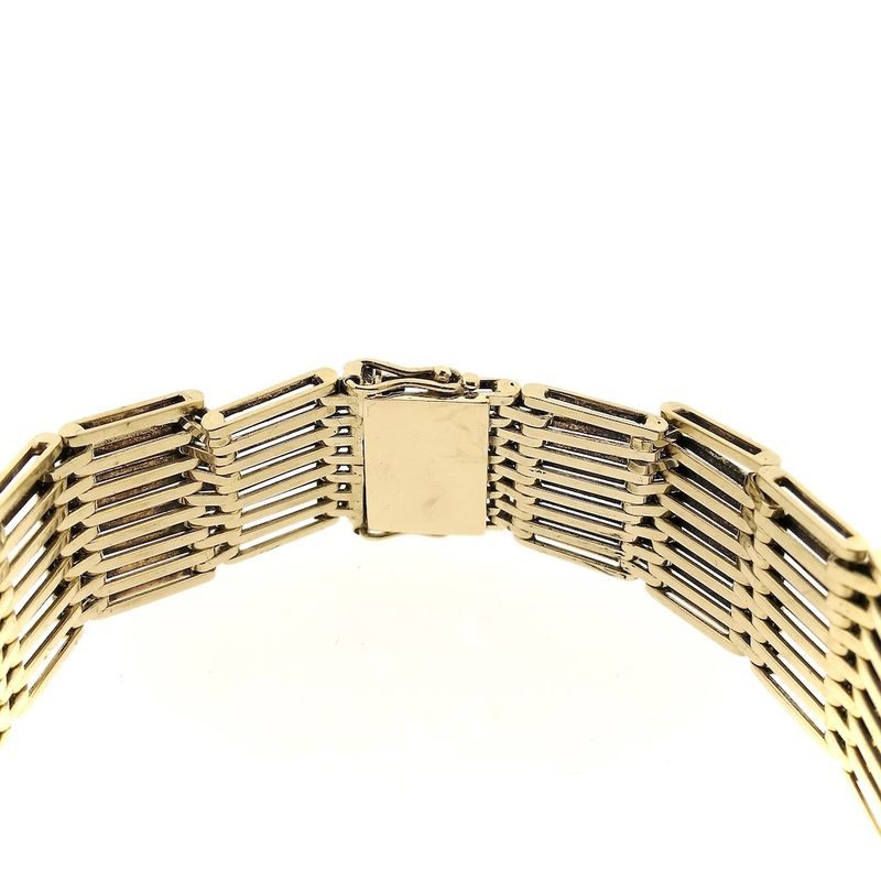 Image 12 of Gold wide link bracelet | 20 cm