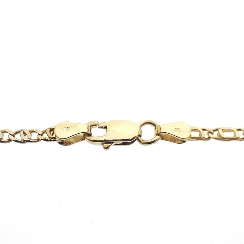 Image 7 of Two-tone gold navy link necklace