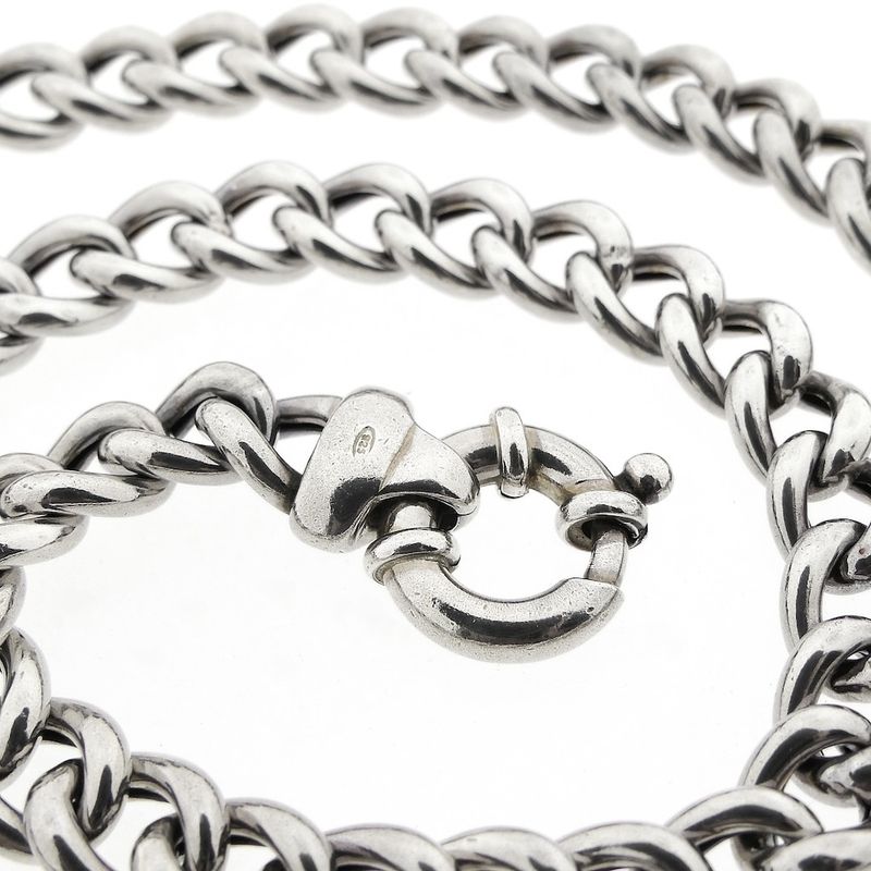 Image 5 of Silver robust gourmet link necklace | 45.5 cm
