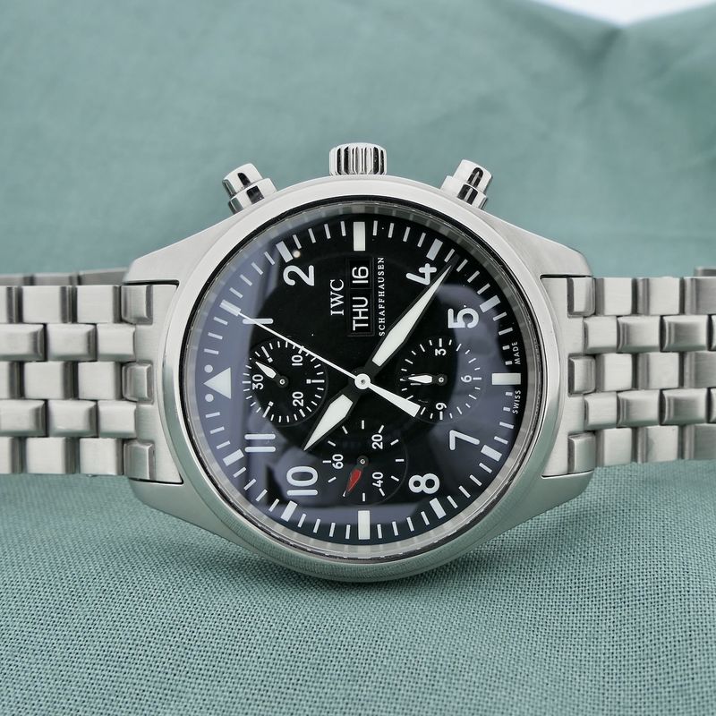 Image 12 of IWC Pilot's Chronograph IW3717; Automatic men's watch