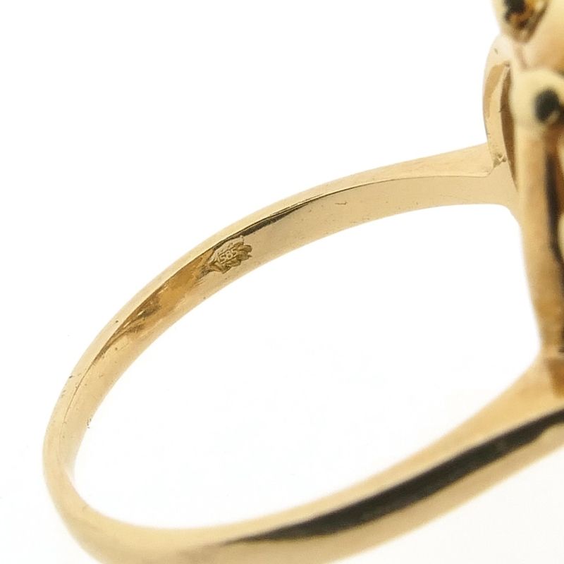 Image 7 of Gold entourage ring with garnet stones | Vintage