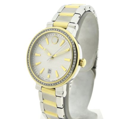 Image 2 of Movado Vizio Ref. 0607638; Two-tone ladies watch with 0.25ct. diamonds