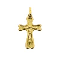 Antique gold pendant of a cross with corpus