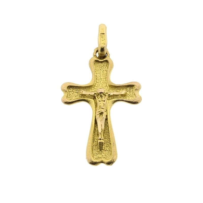 Image 1 of Antique gold pendant of a cross with corpus