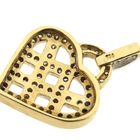 Image 6 of Gold heart pendant with diamonds; 1.30 ct.