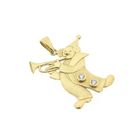 Image 8 of Gold pendant of a clown with zirconia