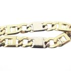 Image 3 of Two-tone gold navy link bracelet | 22 cm