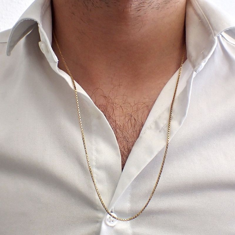 Image 6 of 18K Gold Venetian Link Chain | 62 cm