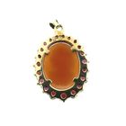 Image 6 of 8K Pendant with cameo and garnet | Antique