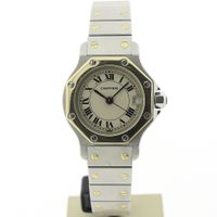 Cartier Santos Octagon; Gold/steel women's watch