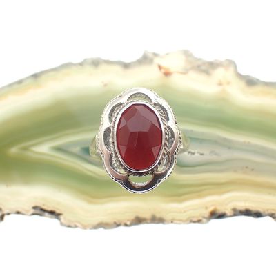 Image 2 of Silver ring with carnelian | Antique