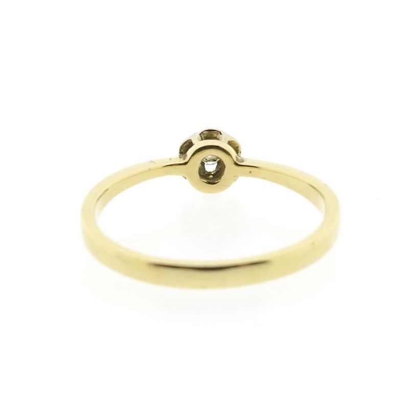 Image 4 of Gold solitaire ring with diamond; 0.09 ct.