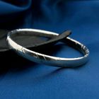 Image 2 of Silver slave bracelet with engravings | Ø 62.5 mm